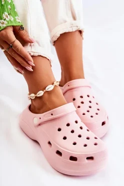 Boto Klapki Basenowe|Klapki Damskie Klasyczne*Damskie Piankowe Klapki Kroksy Różowe Coline