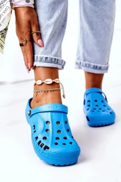 Boto Klapki Damskie Klasyczne*Damskie Piankowe Klapki Kroksy EVA Niebieskie