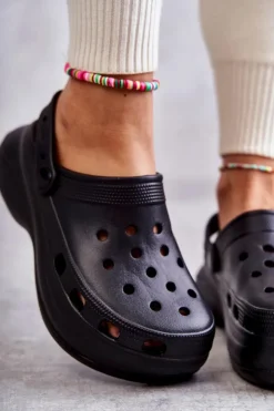 Best Boto Damskie Piankowe Klapki Kroksy Czarne Coline