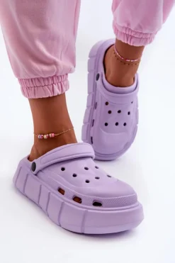 Boto Klapki Basenowe|Klapki Na Platformie*Damskie Piankowe Klapki Na Platformie Fioletowe Beckett Fioletowy