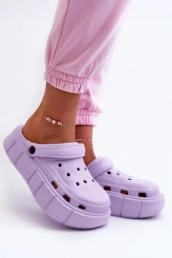 Boto Klapki Basenowe|Klapki Na Platformie*Damskie Piankowe Klapki Na Platformie Fioletowe Beckett Fioletowy