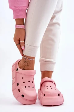 Clearance Boto Damskie Piankowe Klapki Na Platformie Różowe Beckett Różowy