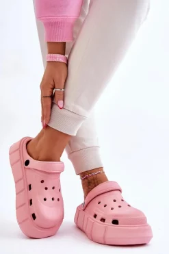 Clearance Boto Damskie Piankowe Klapki Na Platformie Różowe Beckett Różowy