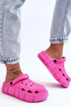 Damskie Boto Damskie Piankowe Klapki Na Platformie Fuksja Beckett