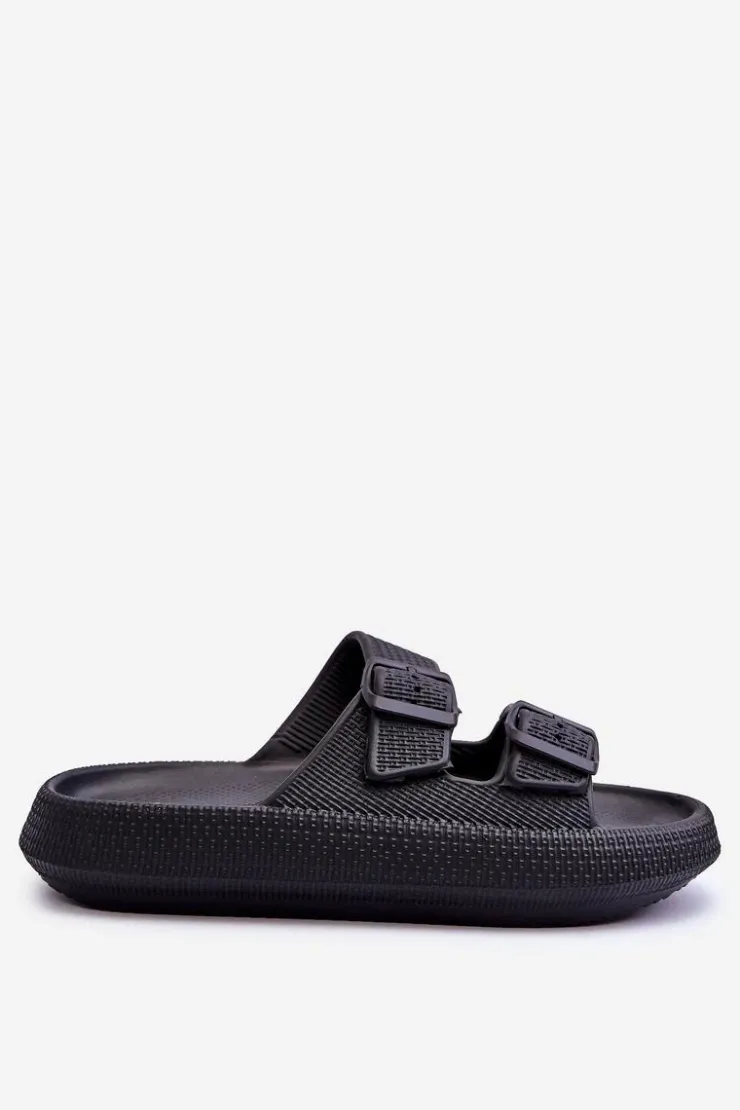 Boto Klapki Basenowe|Klapki Damskie Klasyczne*Damskie Piankowe Klapki Z Paskami Czarne Sharmen