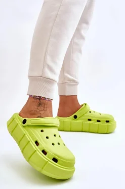 Hot Boto Damskie Piankowe Na Platformie Limonkowe Beckett