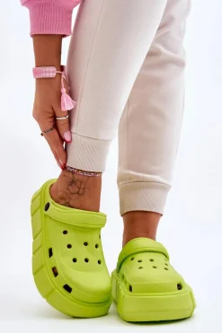 Hot Boto Damskie Piankowe Na Platformie Limonkowe Beckett