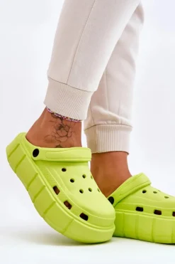 Hot Boto Damskie Piankowe Na Platformie Limonkowe Beckett