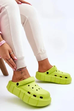 Hot Boto Damskie Piankowe Na Platformie Limonkowe Beckett