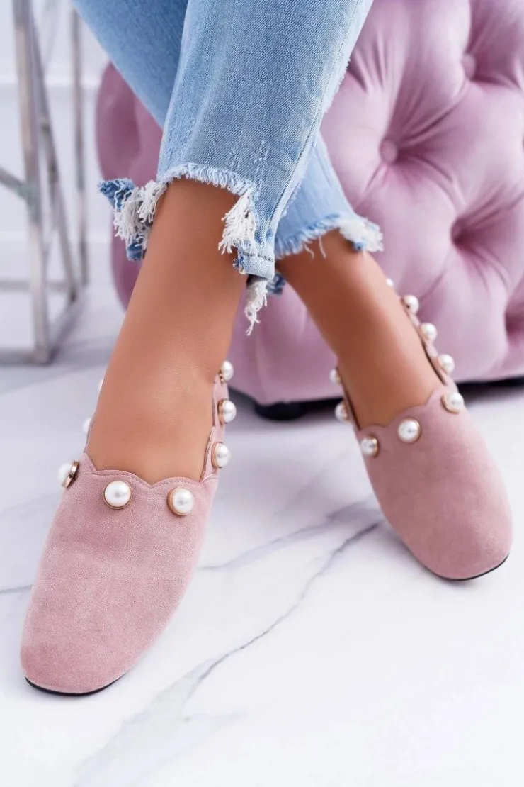 Damskie Boto Damskie Różowe Baleriny Lu Boo Milis