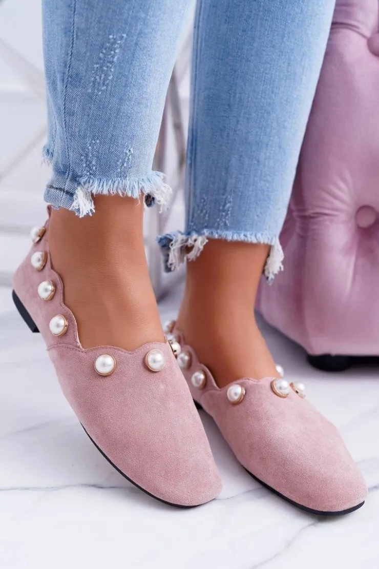 Damskie Boto Damskie Różowe Baleriny Lu Boo Milis