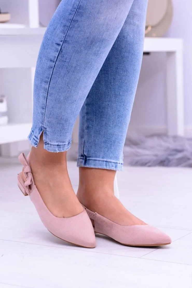 New Boto Damskie Różowe Baleriny w Szpic Howla