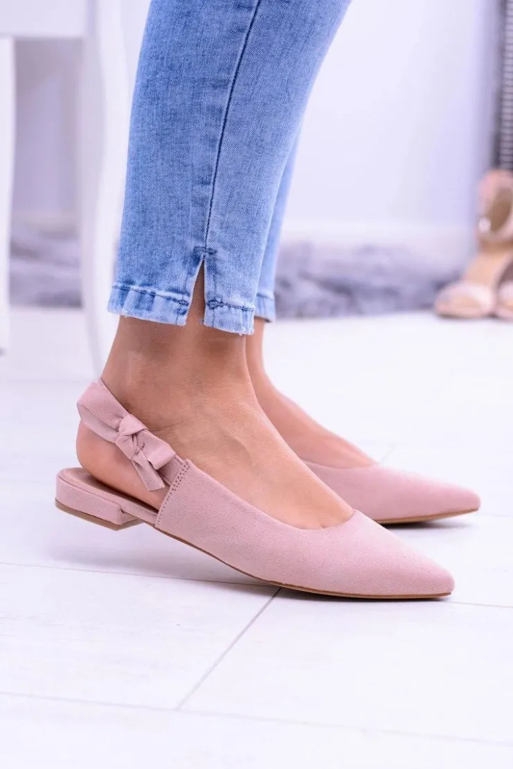 New Boto Damskie Różowe Baleriny w Szpic Howla