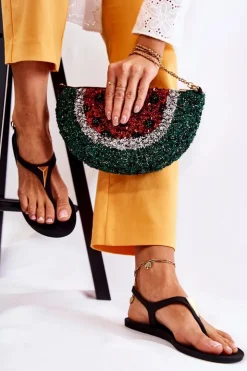 Boto Sandały Gumowe|Sandały Płaskie*Damskie Sandałki Czarne Storm