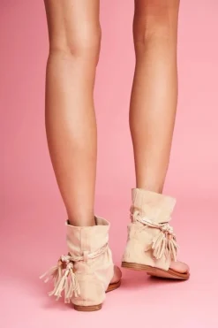 Damskie Boto Damskie Sandałki Japonki Z Cholewką Beżowe SL1011 Madrit