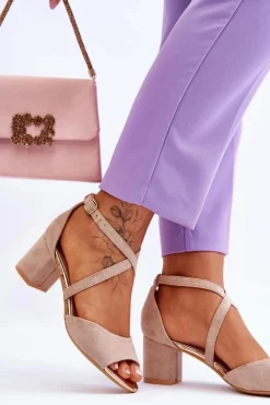 Damskie Buty damskie Vinceza Damskie Sandałki Na Niskim Obcasie Beżowe Quinn