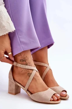 Damskie Buty damskie Vinceza Damskie Sandałki Na Niskim Obcasie Beżowe Quinn