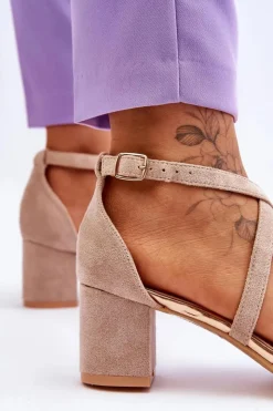 Damskie Buty damskie Vinceza Damskie Sandałki Na Niskim Obcasie Beżowe Quinn