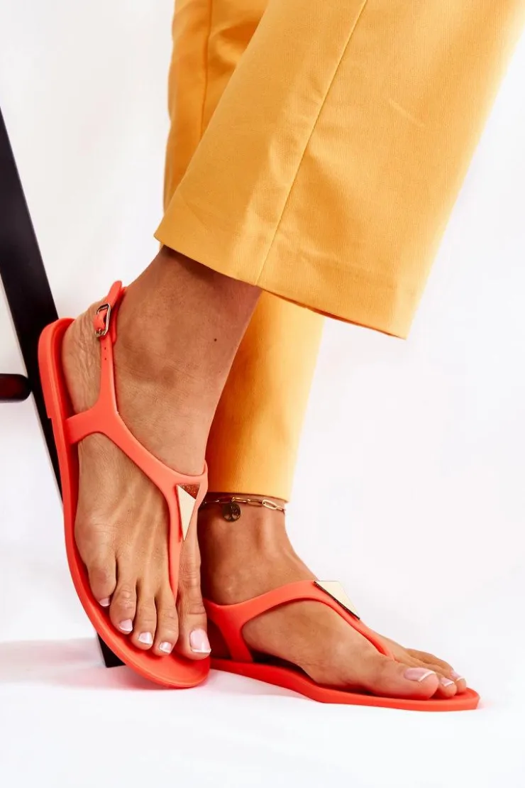 Damskie Boto Damskie Sandałki Neonowy Pomarańczowy Storm