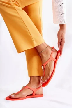 Damskie Boto Damskie Sandałki Neonowy Pomarańczowy Storm