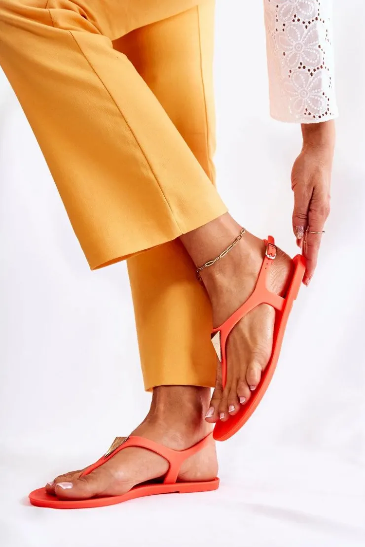 Damskie Boto Damskie Sandałki Neonowy Pomarańczowy Storm