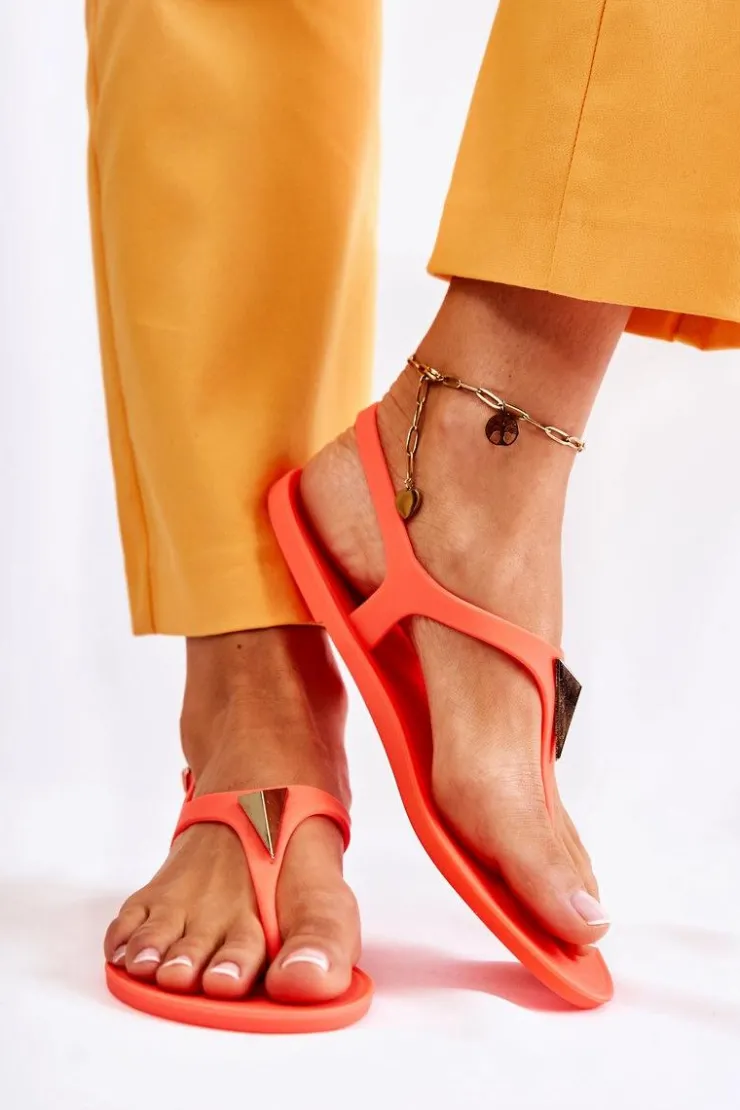 Damskie Boto Damskie Sandałki Neonowy Pomarańczowy Storm