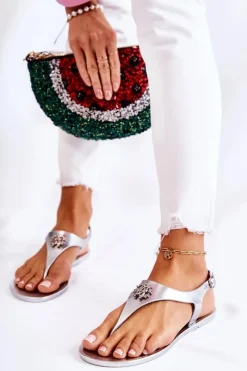 Damskie Boto Damskie Sandałki Srebrne Sonner