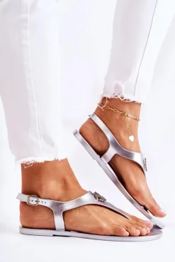 Damskie Boto Damskie Sandałki Srebrne Sonner