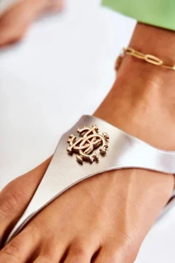 Boto Sandały Gumowe*Damskie Sandałki Złote Sonner