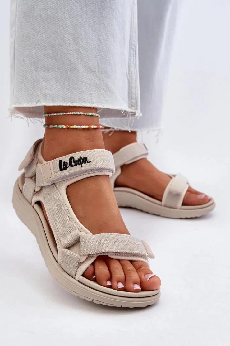 Damskie Lee Cooper Damskie Sandały LCW-24-34-2614 Beżowe