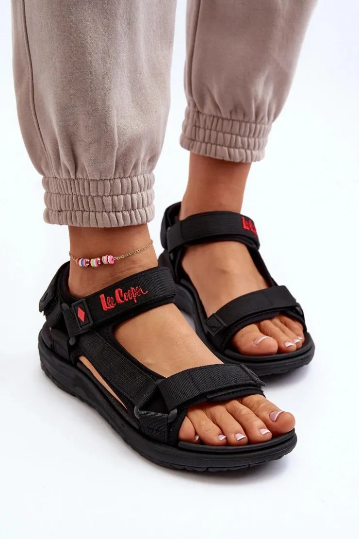 Damskie Lee Cooper Damskie Sandały LCW-24-34-2615 Czarne