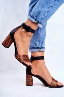 Damskie Maciejka Damskie Sandały Skórzane Pomarańczowy Gad 04235-18/00-5