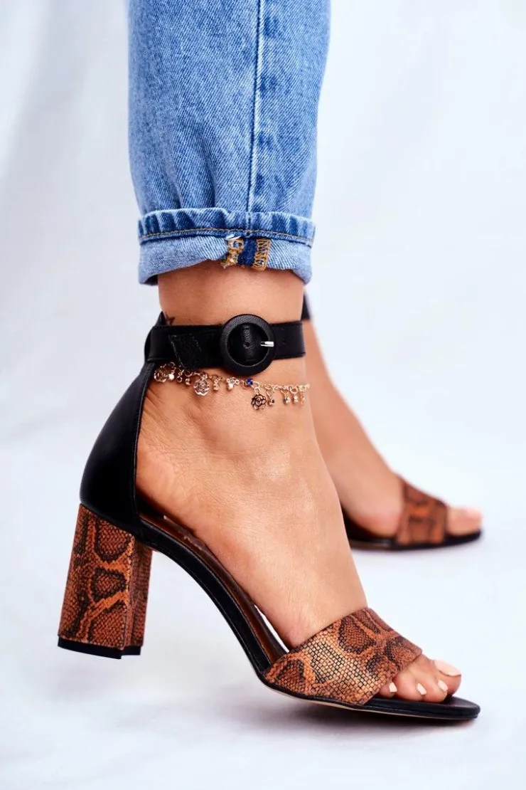 Damskie Maciejka Damskie Sandały Skórzane Pomarańczowy Gad 04235-18/00-5