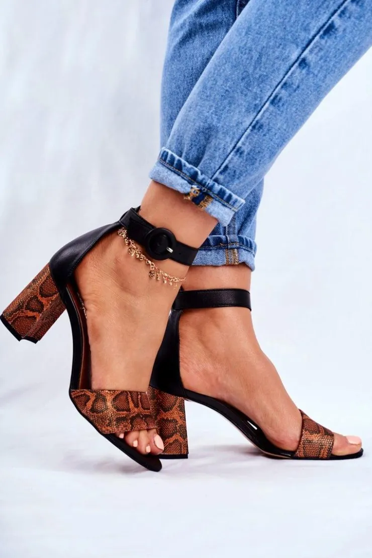 Damskie Maciejka Damskie Sandały Skórzane Pomarańczowy Gad 04235-18/00-5