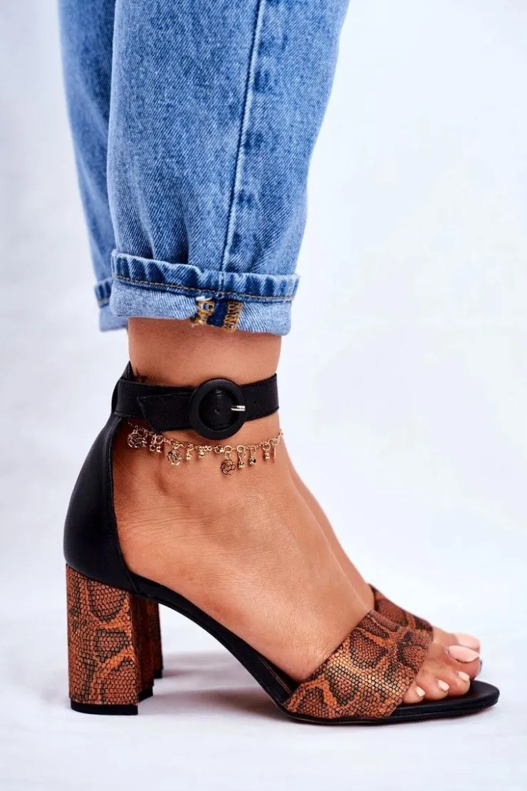 Damskie Maciejka Damskie Sandały Skórzane Pomarańczowy Gad 04235-18/00-5