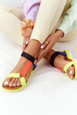 Sale Boto Damskie Sandały Na Gumowej Podeszwie Wielokolorowe Stranger