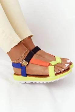 Sale Boto Damskie Sandały Na Gumowej Podeszwie Wielokolorowe Stranger