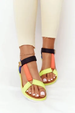 Sale Boto Damskie Sandały Na Gumowej Podeszwie Wielokolorowe Stranger