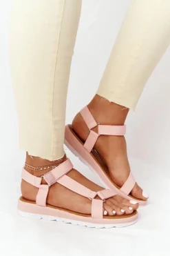 Boto Sandały Płaskie*Damskie Sandały Na Gumowej Podeszwie Koralowe Stranger