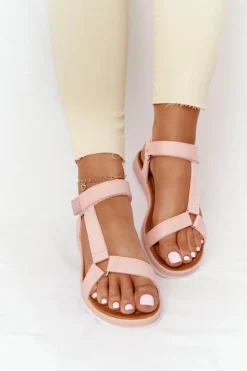 Boto Sandały Płaskie*Damskie Sandały Na Gumowej Podeszwie Koralowe Stranger