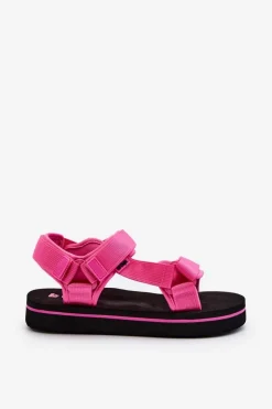 Sale Lee Cooper Damskie Sandały Na Platformie LCW-24-05-2750L Fuksja Różowy