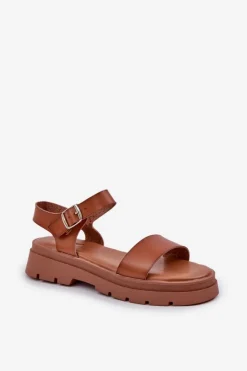 Hot Boto Damskie Sandały Na Platformie Camel Evaretha