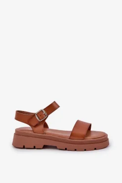 Hot Boto Damskie Sandały Na Platformie Camel Evaretha