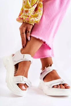 Damskie Evento Damskie Sandały Na Platformie Białe Terrina