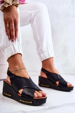 Online Buty damskie Vinceza Damskie Sandały Na Rzep Czarne Amaze