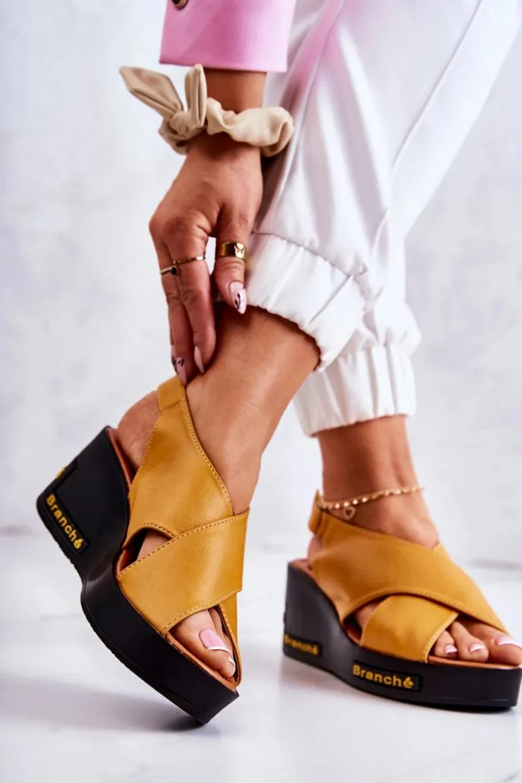 Damskie Buty damskie Vinceza Damskie Sandały Na Rzep Żółte Amaze