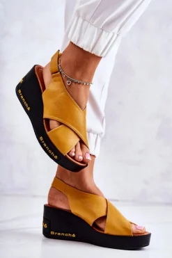 Damskie Buty damskie Vinceza Damskie Sandały Na Rzep Żółte Amaze