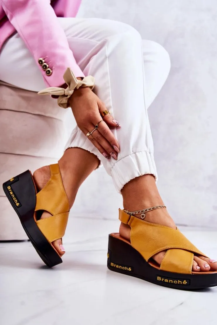 Damskie Buty damskie Vinceza Damskie Sandały Na Rzep Żółte Amaze