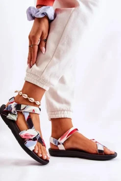 Damskie Boto Damskie Sandały Na Rzepy Czerwone Caprisa