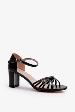Damskie Evento Damskie Sandały Na Słupku Czarne Pyrrette